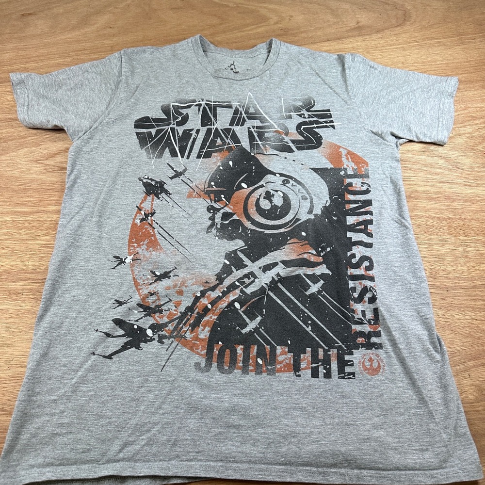 Disney Parks Star Wars Resistance Join The Resistance Gray T Shirt XL